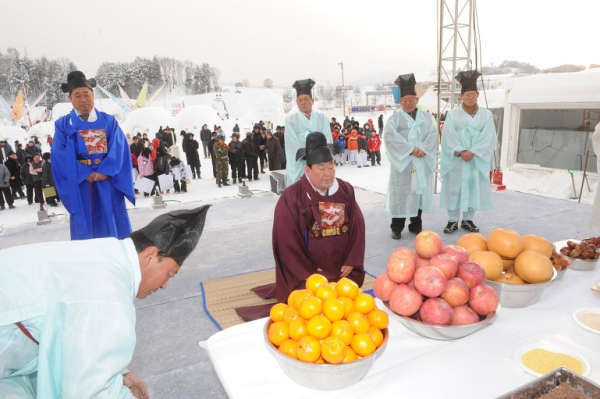 대관령 눈꽃축제 개막식 참석